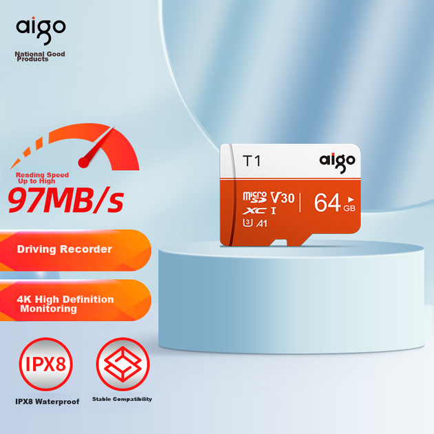 Карта памяти Aigo T1 microSDXC 64GB UHS-I U3 V30 A1 - изображение 7