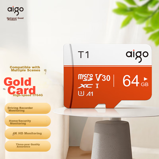 Карта памяти Aigo T1 microSDXC 64GB UHS-I U3 V30 A1 - изображение 8