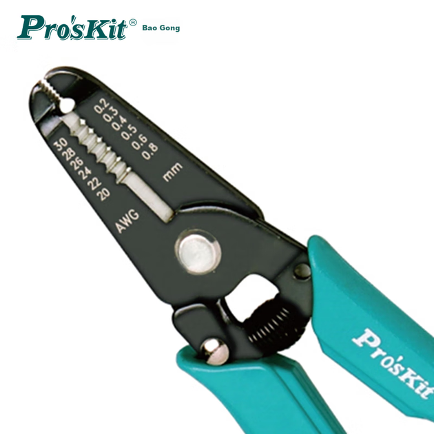 Плоскогубці для зачистки електронних проводів Pro'sKit 8PK-3001D з підвісним кільцем, інструмент для зачистки дроту (0,2~0,8 мм) - Фото 4 Плоскогубці для зачистки електронних проводів Pro'sKit 8PK-3001D з підвісним кільцем, інструмент для зачистки дроту (0,2~0,8 мм) - изображение 4