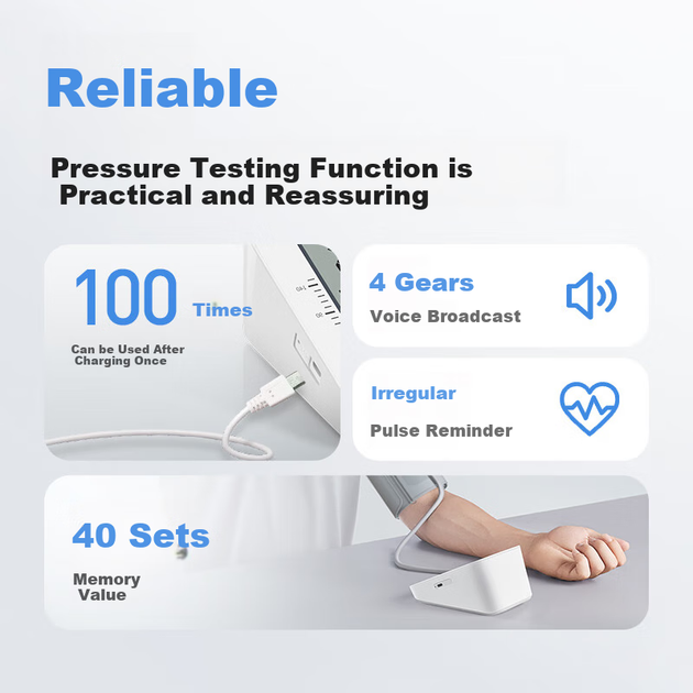 Электронный тонометр Yuwell 660AR для домашнего использования, высокоточный медицинский тонометр для пожилых людей. - изображение 6