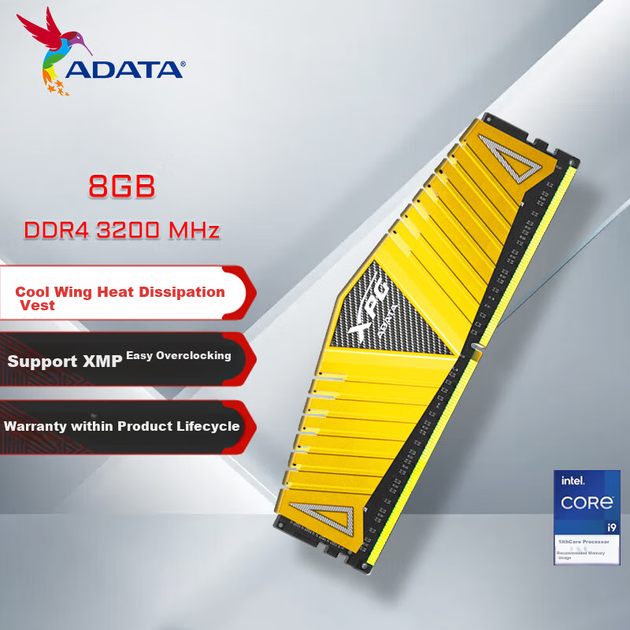 Оперативная память ADATA XPG Weilong Z1 DDR4 3200 8GB Gold для настольных компьютеров - изображение 4