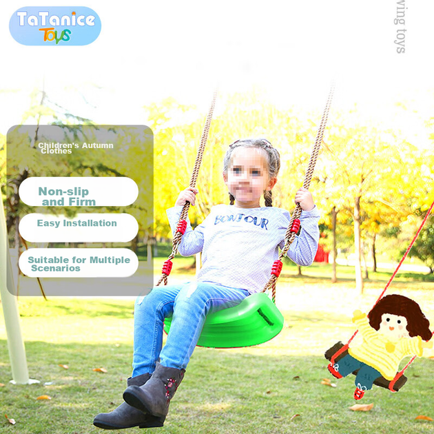 Дитячі гойдалки TaTanice для дому, для домашнього використання, з однією штангою та підвісним мотузкою, іграшка для вулиці, подарунок для учнів - изображение 8
