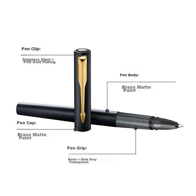 Ручка PARKER Signature деловая с золотым зажимом, черная, подарочная - изображение 4