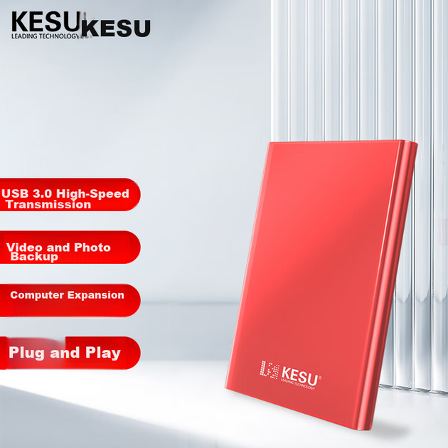 Портативный жесткий диск KESU 1 ТБ, USB 3.0, большой емкости, механический внешний жесткий диск, позволяет хранить огромные объемы данных, подключается к ноутбукам и смартфонам, 2,5 дюйма, подходит для семейного и офисного использования. - изображение 11
