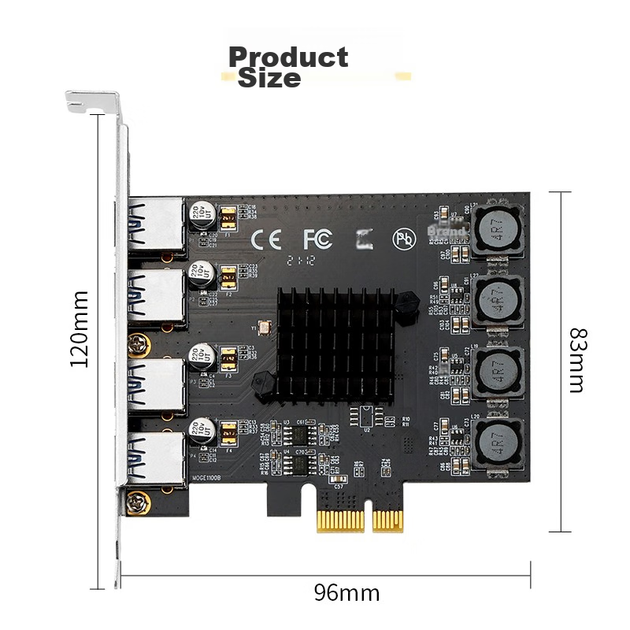 MOGEPCIE — 4-портова плата розширення USB 3.0, внутрішній чотирипортовий адаптер USB 3.2 Gen1 для настільного комп'ютера, концентратор HUB, живлення 8A, MC2014 - Фото 9 MOGEPCIE — 4-портова плата розширення USB 3.0, внутрішній чотирипортовий адаптер USB 3.2 Gen1 для настільного комп'ютера, концентратор HUB, живлення 8A, MC2014 - зображення 9