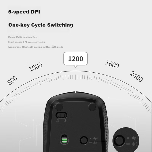 Комплект бездротовий Rapoo 8100GT Wireless/Bluetooth Black - зображення 6