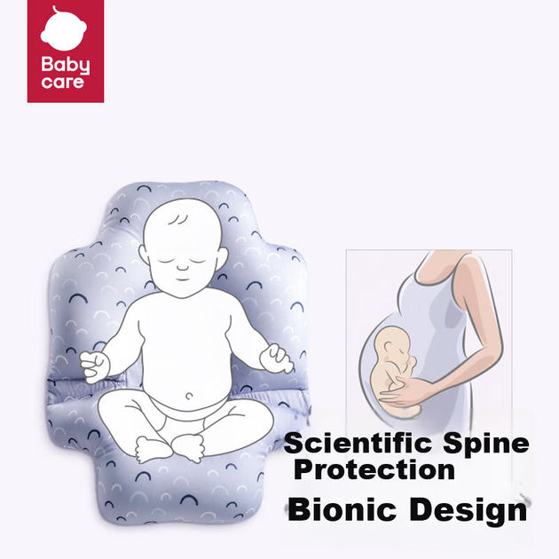 Велика складна ванночка Babycare для дітей 2.0 з килимком для ванни, допоміжне пристосування для купання сидячи або лежачи, синій колір Kalis - зображення 6