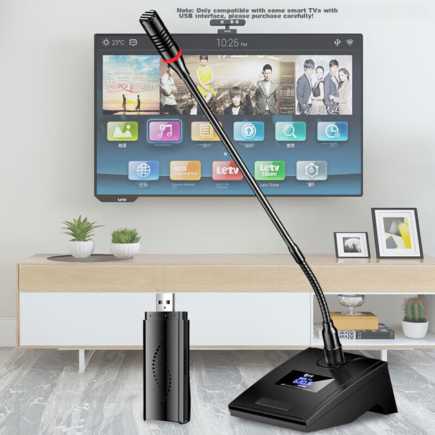 Микрофон Soaiy USB беспроводной двухканальный для ПК и конференций - изображение 6