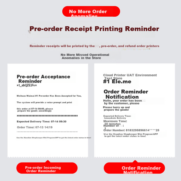 Daqu Smart Takeout Printer Meituan JD Douyin Eleme Taoshangou Seconds Delivery Fully Automatic Order Receipt Bluetooth Wireless Cloud Printer P7 WIFI White - зображення 5