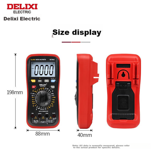 Цифровой мультиметр DELIXI ELECTRIC, многофункциональный цифровой дисплей, высокоточный интеллектуальный мультиметр, амперметр для домашнего использования, DE78AS NCV - изображение 8