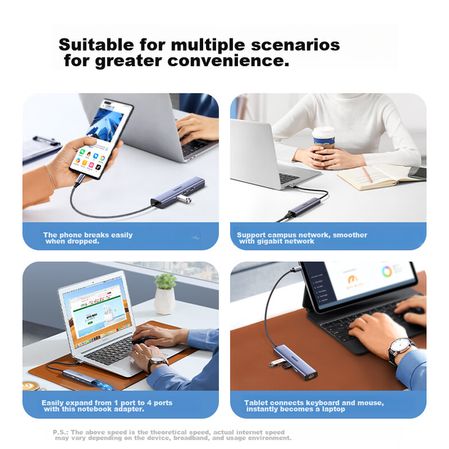 Адаптер UGREEN Type-C — Gigabit Ethernet с сетевым портом, USB-конвертер сетевой карты для компьютеров Apple, адаптер Thunderbolt для ноутбуков MacBook. - Фото 7 Адаптер UGREEN Type-C — Gigabit Ethernet с сетевым портом, USB-конвертер сетевой карты для компьютеров Apple, адаптер Thunderbolt для ноутбуков MacBook. - зображення 7