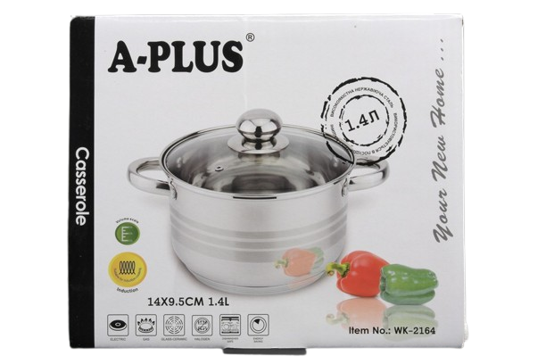 Каструля A-PLUS 2164 1,4 л - Фото 2 Каструля A-PLUS 2164 1,4 л - изображение 2