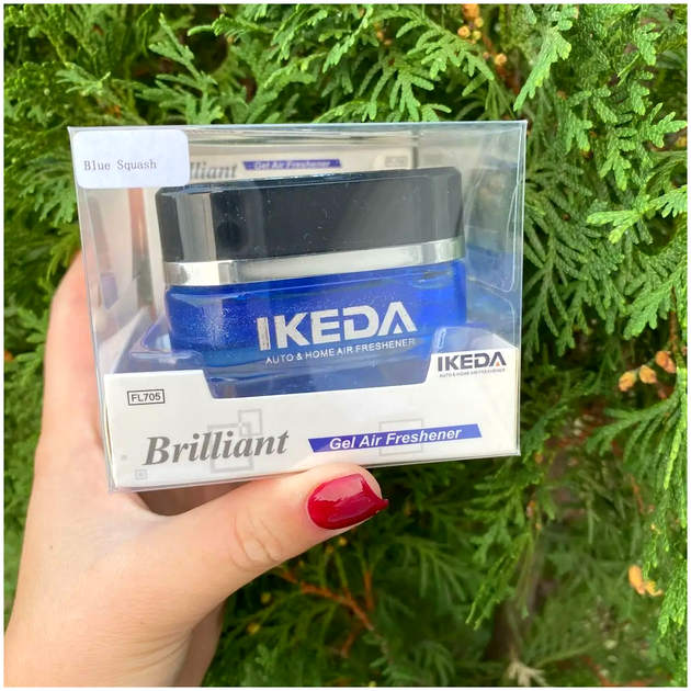 Ароматизатор IKEDA Brilliant Blue Squash для дома и авто гелевый освежитель воздуха 60 мл для создания свежести и релаксации - Фото 4 Ароматизатор IKEDA Brilliant Blue Squash для дома и авто гелевый освежитель воздуха 60 мл для создания свежести и релаксации - изображение 4
