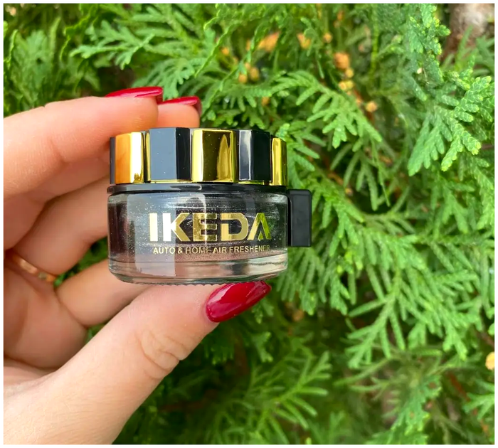 Ароматизатор для авто IKEDA Secret Musk гелевый освежитель воздуха 2 шт. для комфортных поездок и свежести в салоне - изображение 4