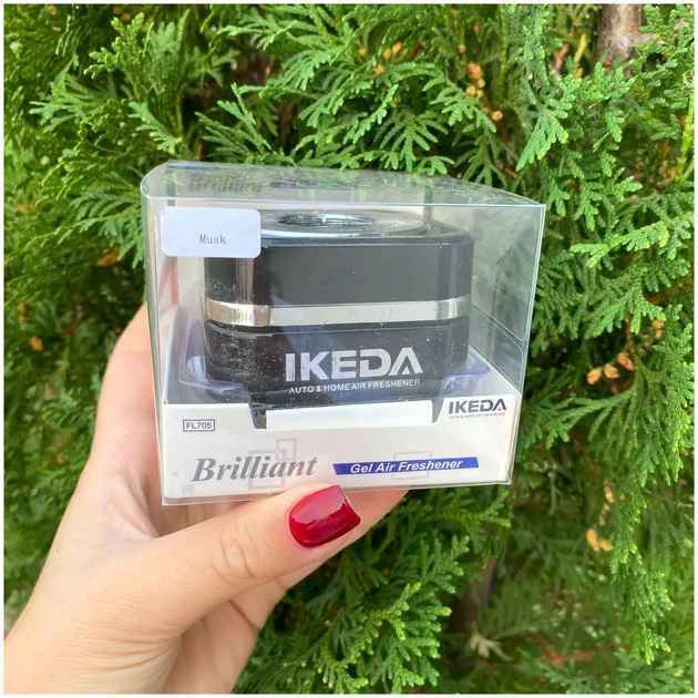 Ароматизатор для дома и авто IKEDA Brilliant Musk гелевый освежитель воздуха 60 мл для создания атмосферы роскоши и спокойствия - Фото 4 Ароматизатор для дома и авто IKEDA Brilliant Musk гелевый освежитель воздуха 60 мл для создания атмосферы роскоши и спокойствия - изображение 4