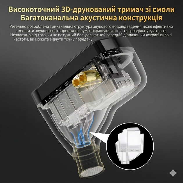 Навушники KZ AS16 PRO X (з мікрофоном) — професійні арматурні навушники з 16 BA-драйверами Hi-Res IEM - Фото 7 Навушники KZ AS16 PRO X (з мікрофоном) — професійні арматурні навушники з 16 BA-драйверами Hi-Res IEM - зображення 7