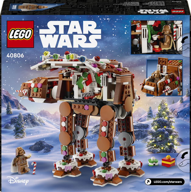 Конструктор LEGO Star Wars Пряниковий крокохід AT-AT 697 деталей (40806) - Фото 9 Конструктор LEGO Star Wars Пряниковий крокохід AT-AT 697 деталей (40806) - зображення 9