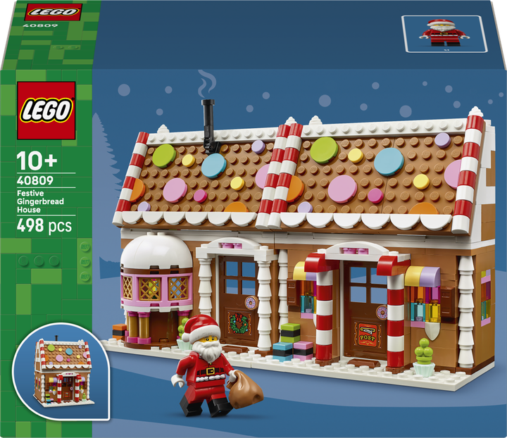 Конструктор LEGO Святковий пряниковий будиночок 498 деталей (40809) - Фото 1 Конструктор LEGO Святковий пряниковий будиночок 498 деталей (40809) - зображення 1