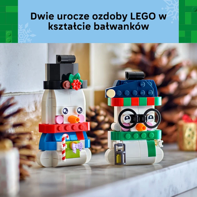 Конструктор LEGO Прикраси зі сніговиком 168 деталей (40812) - Фото 4 Конструктор LEGO Прикраси зі сніговиком 168 деталей (40812) - зображення 4