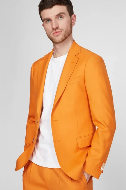 Чоловічий помаранчевий вовняний піджак SUMMER PARTY Gant 52 7705149 - изображение 2