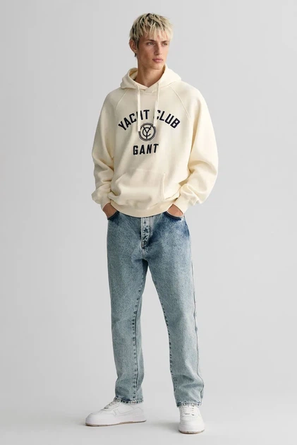 Чоловіче біле худі YACHT HOODIE RAGLAN Gant XXL 2007045 - изображение 2
