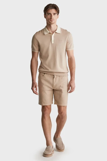 Чоловіче бежеве поло MODAL BLEND Gant L 8030237 - изображение 2