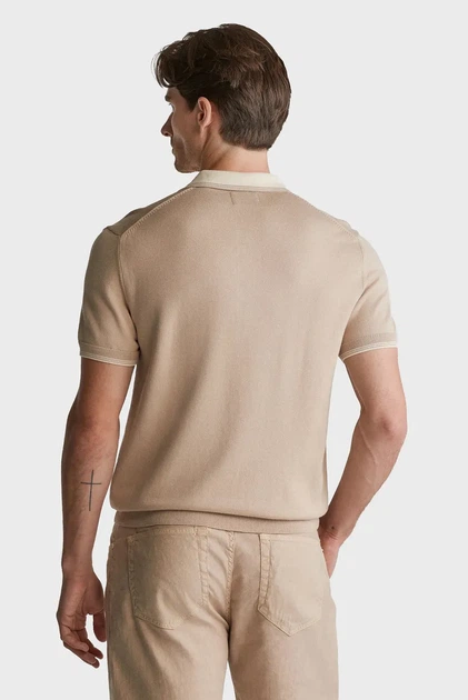 Чоловіче бежеве поло MODAL BLEND Gant L 8030237 - изображение 3