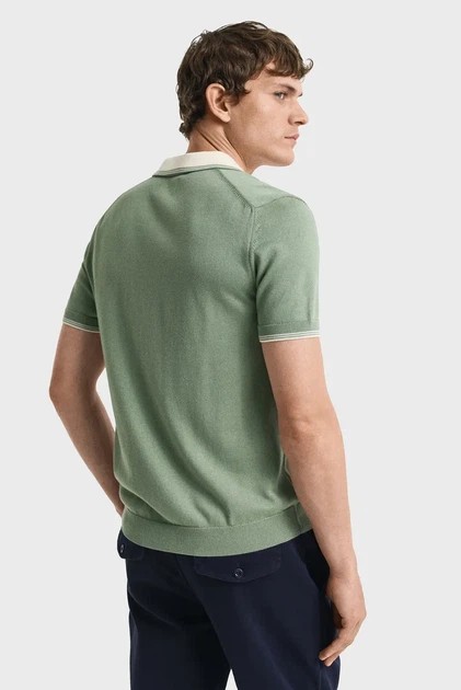 Чоловіче зелене поло MODAL BLEND Gant XXL 8030237 - Фото 3 Чоловіче зелене поло MODAL BLEND Gant XXL 8030237 - изображение 3