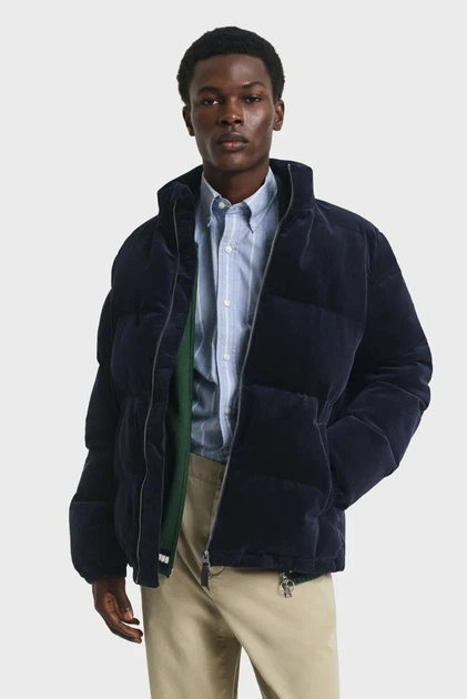 Чоловіча темно-синя вельветова куртка PUFFER Gant XL 7006558 - Фото 4 Чоловіча темно-синя вельветова куртка PUFFER Gant XL 7006558 - изображение 4