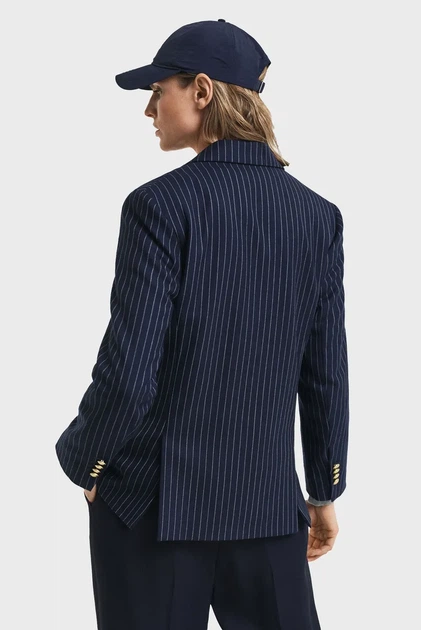 Жіночий темно-синій жакет у смужку PINSTRIPE REG CLUB Gant 34 4770334 - зображення 3