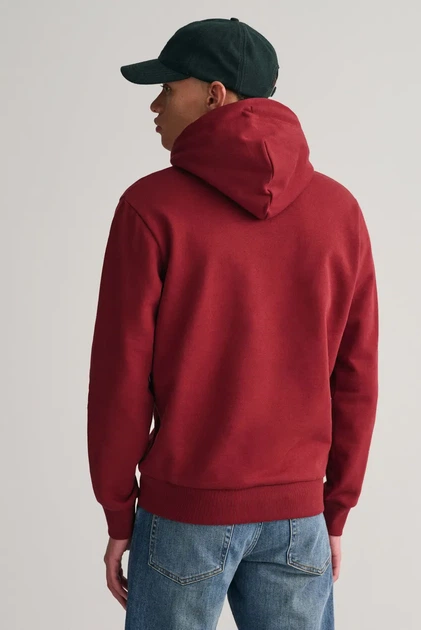 Чоловіче бордове худі TONAL ARCHIVE SHIELD Gant XXL 2037020 - изображение 3
