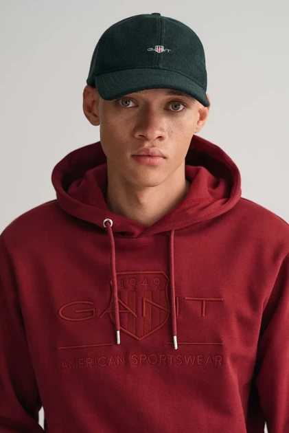 Чоловіче бордове худі TONAL ARCHIVE SHIELD Gant XXL 2037020 - изображение 4