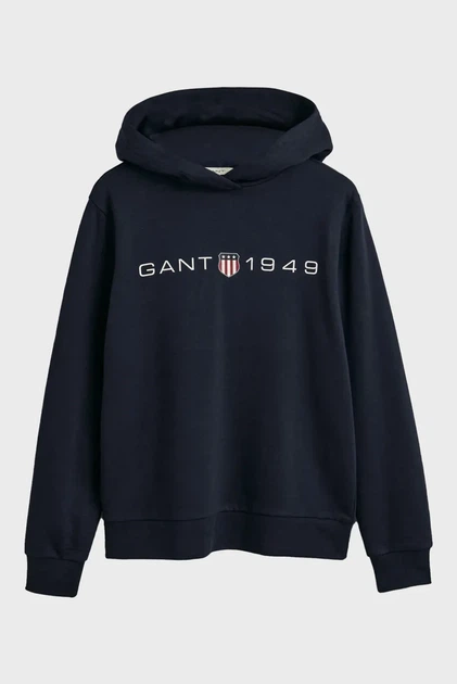 Жіноче темно-синє худі REG PRINTED GRAPHIC Gant L 4200756 - изображение 6