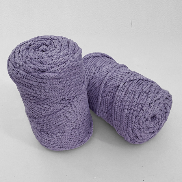 Шнур плетений YarnArt macrame cord фіалка 3 мм для макраме (№765) - изображение 2