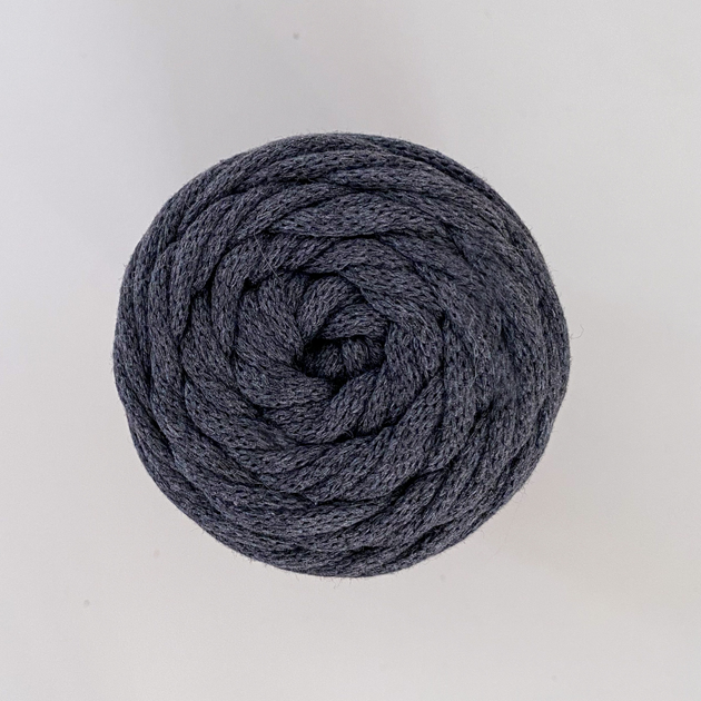 Шнур плетений YarnArt macrame cord темно-сірий 3 мм для макраме (№758) - зображення 4