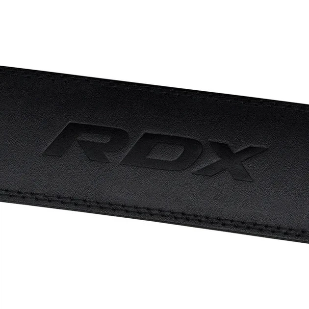Пояс для важкої атлетики RDX натуральна шкіра M чорний (656776) - зображення 4