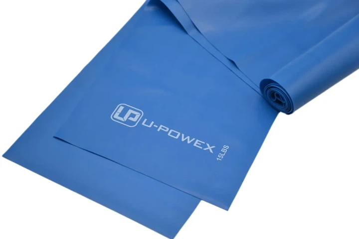 Лента-эспандер U-POWEX латекс 180 см 6.8 кг синяя - изображение 6
