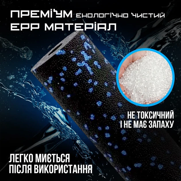 Массажный ролик Active Point EPP 15 см Синий - изображение 7
