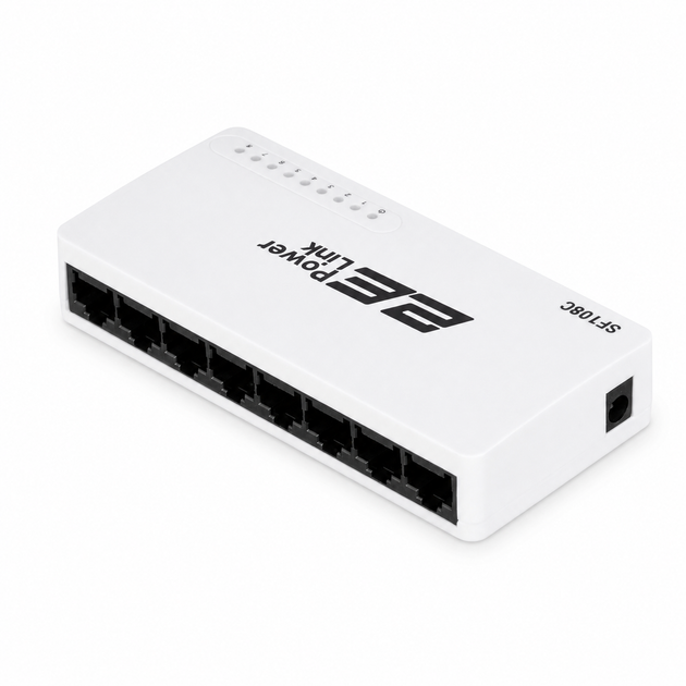 Коммутатор сетевой 2E PowerLink SF108C белый 8xFE 10/100 Мбит/с настольный (884032м) - Фото 4 Коммутатор сетевой 2E PowerLink SF108C белый 8xFE 10/100 Мбит/с настольный (884032м) - изображение 4