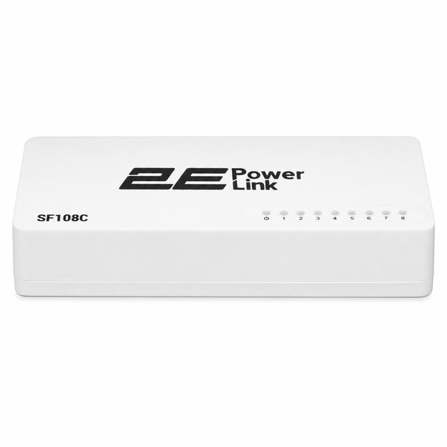 Коммутатор сетевой 2E PowerLink SF108C белый 8xFE 10/100 Мбит/с настольный (884032м) - Фото 5 Коммутатор сетевой 2E PowerLink SF108C белый 8xFE 10/100 Мбит/с настольный (884032м) - изображение 5