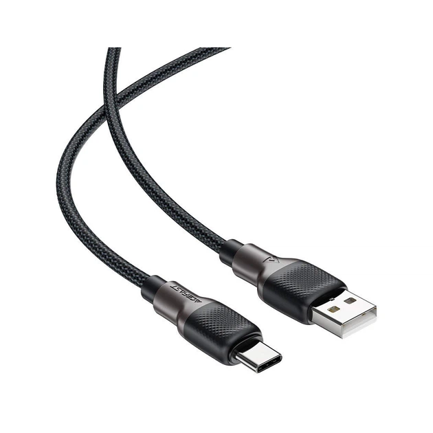 Дата кабель USB 2.0 AM to USB-C 1.2m 3.0A silicone braid Acefast (ek19681) - изображение 2