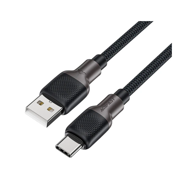 Дата кабель USB 2.0 AM to USB-C 1.2m 3.0A silicone braid Acefast (ek19681) - изображение 3