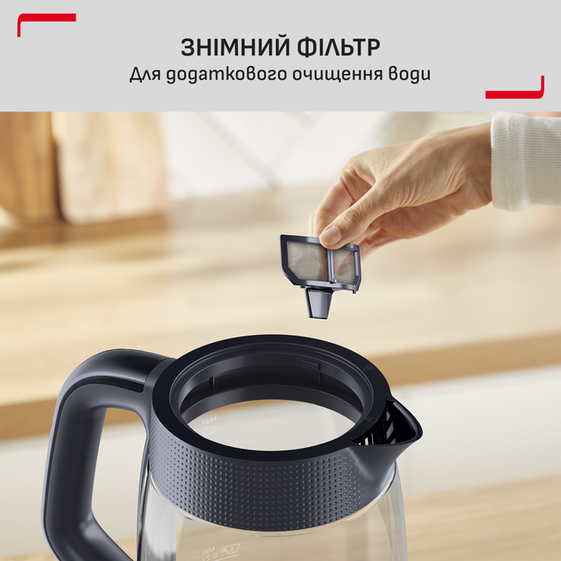 Електрочайник Tefal Morning Glass Kettle KO2G08E0 - зображення 2
