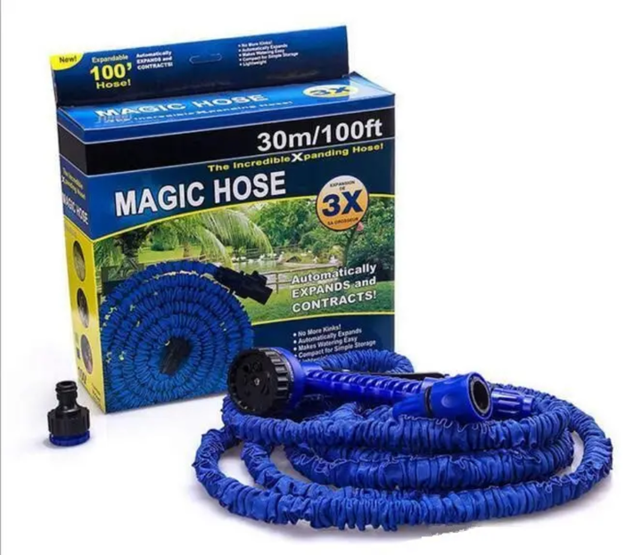 Шланг Magic Hose 30 метрів для поливу саду з розпилювачем - Фото 1 Шланг Magic Hose 30 метрів для поливу саду з розпилювачем - зображення 1