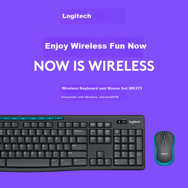 Комплект беспроводной Logitech MK275 Black - Фото 5 Комплект беспроводной Logitech MK275 Black - изображение 5