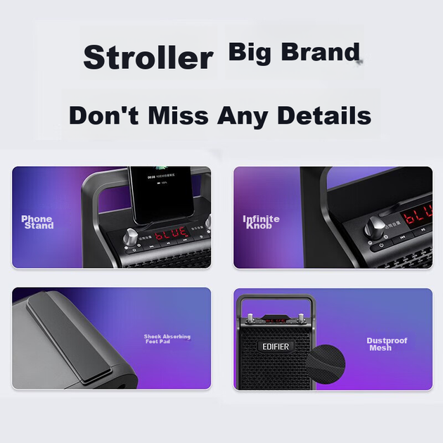 Портативная Bluetooth-колонка EDIFIER PP205, колонка для караоке, звуковая система для квадратных танцев, усилитель для сценического и конференционного обучения. - изображение 4