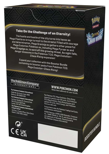 Zestaw kart Pokemon TCG: Mega Evolution 04 - Chaos Rising - Booster Bundle (196214140349) - obraz 4