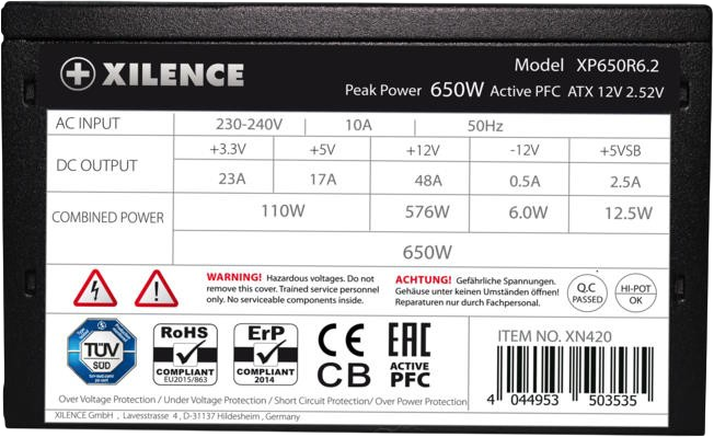 Блок живлення Xilence Performance C+ 650W 80+ (XP650R6.2) - зображення 3