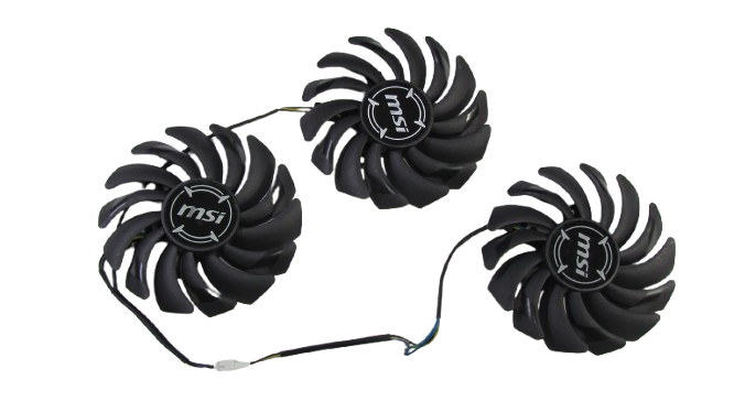 Вентилятор (кулер) Power Logic 53920 для відеокарти MSI Ventus 3X комплект 3шт (PLD09210S12HH) - Фото 1 Вентилятор (кулер) Power Logic 53920 для відеокарти MSI Ventus 3X комплект 3шт (PLD09210S12HH) - изображение 1