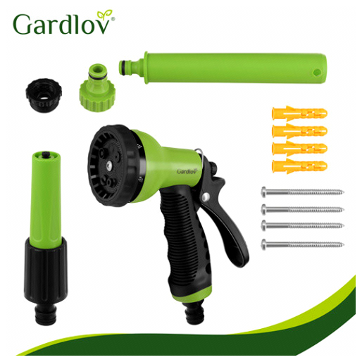 Автоматична котушка для садового шланга 20 м із пістолетом 7 режимів GARDLOV чорно-зелена - Фото 5 Автоматична котушка для садового шланга 20 м із пістолетом 7 режимів GARDLOV чорно-зелена - зображення 5